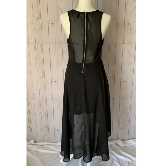H&M black high-low dress, side cut-outs | 10 - Picture 2 of 8